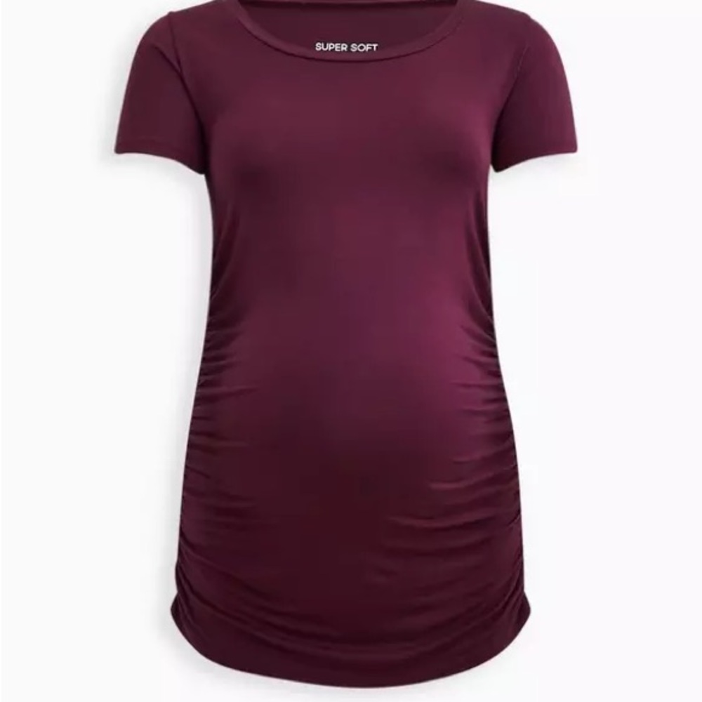 EUC Torrid Super Soft Women's Burgundy Top Maternity